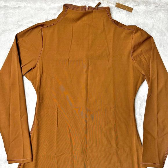 NWT Skims Rare All-In-One Mock Neck Long Sleeve Romper Caramel Women’s 4X - Picture 3 of 7